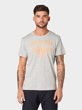 T-Shirt mit Logo-Print - Männer - Middle Grey Melange T-Shirt mit Logo-Print - Männer - Middle Grey Melange - 1 - TOM TAILOR