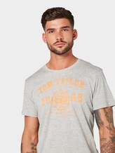 T-Shirt mit Logo-Print - Männer - Middle Grey Melange T-Shirt mit Logo-Print - Männer - Middle Grey Melange - 9 - TOM TAILOR