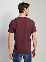 T-Shirt mit Logo-Print - Männer - Dusty Wildberry Red T-Shirt mit Logo-Print - Männer - Dusty Wildberry Red - 2 - TOM TAILOR