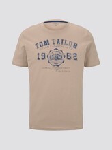 T-Shirt mit Logo-Print - Männer - Silver Ecru T-Shirt mit Logo-Print - Männer - Silver Ecru - 7 - TOM TAILOR