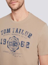 T-Shirt mit Logo-Print - Männer - Silver Ecru T-Shirt mit Logo-Print - Männer - Silver Ecru - 9 - TOM TAILOR