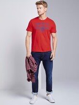 T-Shirt mit Logo-Print - Männer - brilliant red T-Shirt mit Logo-Print - Männer - brilliant red - 3 - TOM TAILOR