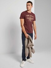 T-Shirt mit Logo-Print - Männer - Decadent Bordeaux T-Shirt mit Logo-Print - Männer - Decadent Bordeaux - 3 - TOM TAILOR