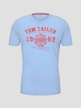 T-Shirt mit Logo-Prin - Männer - Light Metal Blue T-Shirt mit Logo-Prin - Männer - Light Metal Blue - 7 - TOM TAILOR