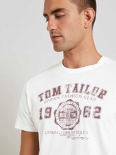 T-Shirt mit Logo-Print - Männer - Coconut Cream T-Shirt mit Logo-Print - Männer - Coconut Cream - 9 - TOM TAILOR