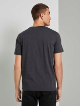 T-Shirt mit Logo-Print - Männer - black white melange T-Shirt mit Logo-Print - Männer - black white melange - 2 - TOM TAILOR