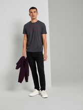 T-Shirt mit Logo-Print - Männer - black white melange T-Shirt mit Logo-Print - Männer - black white melange - 3 - TOM TAILOR