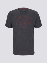 T-Shirt mit Logo-Print - Männer - black white melange T-Shirt mit Logo-Print - Männer - black white melange - 7 - TOM TAILOR