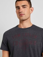 T-Shirt mit Logo-Print - Männer - black white melange T-Shirt mit Logo-Print - Männer - black white melange - 9 - TOM TAILOR