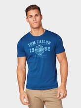 T-Shirt mit Logo-Print - Männer - after dark blue T-Shirt mit Logo-Print - Männer - after dark blue - 1 - TOM TAILOR