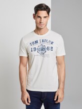 T-Shirt mit Logo-Print - Männer - vanilla white T-Shirt mit Logo-Print - Männer - vanilla white - 1 - TOM TAILOR