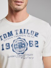 T-Shirt mit Logo-Print - Männer - vanilla white T-Shirt mit Logo-Print - Männer - vanilla white - 9 - TOM TAILOR