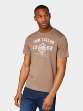 T-Shirt mit Logo-Print - Männer - dark greige T-Shirt mit Logo-Print - Männer - dark greige - 1 - TOM TAILOR