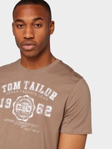 T-Shirt mit Logo-Print - Männer - dark greige T-Shirt mit Logo-Print - Männer - dark greige - 9 - TOM TAILOR