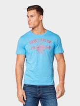 T-Shirt mit Logo-Print - Männer - rainy sky blue T-Shirt mit Logo-Print - Männer - rainy sky blue - 1 - TOM TAILOR