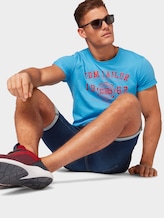 T-Shirt mit Logo-Print - Männer - rainy sky blue T-Shirt mit Logo-Print - Männer - rainy sky blue - 3 - TOM TAILOR