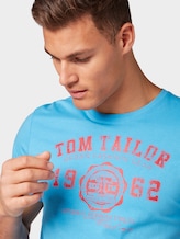 T-Shirt mit Logo-Print - Männer - rainy sky blue T-Shirt mit Logo-Print - Männer - rainy sky blue - 9 - TOM TAILOR