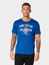 T-Shirt mit Logo-Print - Männer - hockey blue T-Shirt mit Logo-Print - Männer - hockey blue - 1 - TOM TAILOR