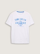 T-Shirt mit Logo-Print - Männer - White T-Shirt mit Logo-Print - Männer - White - 7 - TOM TAILOR