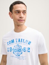 T-Shirt mit Logo-Print - Männer - White T-Shirt mit Logo-Print - Männer - White - 9 - TOM TAILOR