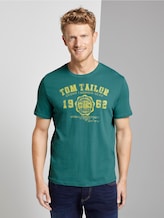 T-Shirt mit Logo-Print - Männer - ever green T-Shirt mit Logo-Print - Männer - ever green - 1 - TOM TAILOR