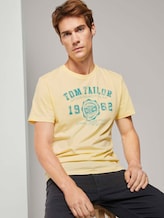 T-Shirt mit Logo-Print - Männer - pale straw yellow T-Shirt mit Logo-Print - Männer - pale straw yellow - 5 - TOM TAILOR