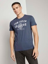 T-Shirt mit Logo-Print - Männer - light indigo blue T-Shirt mit Logo-Print - Männer - light indigo blue - 1 - TOM TAILOR