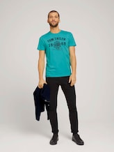 T-Shirt mit Logo-Print - Männer - dusty aqua T-Shirt mit Logo-Print - Männer - dusty aqua - 3 - TOM TAILOR