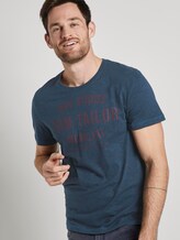 T-shirt with print - Men - Dark Petrol Blue Fine Stripe T-shirt with print - Men - Dark Petrol Blue Fine Stripe - 5 - TOM TAILOR