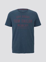 T-shirt with print - Men - Dark Petrol Blue Fine Stripe T-shirt with print - Men - Dark Petrol Blue Fine Stripe - 7 - TOM TAILOR