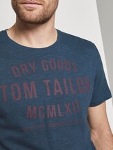T-shirt with print - Men - Dark Petrol Blue Fine Stripe T-shirt with print - Men - Dark Petrol Blue Fine Stripe - 9 - TOM TAILOR