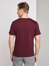 T-Shirt mit Print - Männer - red navy yarndye stripe T-Shirt mit Print - Männer - red navy yarndye stripe - 2 - TOM TAILOR