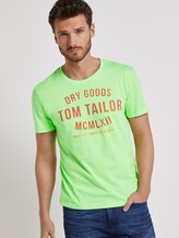T-Shirt mit Print - Männer - neon green white fine stripe T-Shirt mit Print - Männer - neon green white fine stripe - 5 - TOM TAILOR