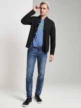 T-Shirt mit Print - Männer - blue white fine stripe T-Shirt mit Print - Männer - blue white fine stripe - 3 - TOM TAILOR