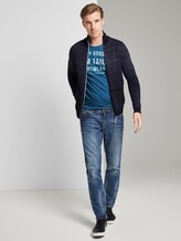 T-Shirt mit Print - Männer - blue navy fine stripe T-Shirt mit Print - Männer - blue navy fine stripe - 3 - TOM TAILOR
