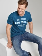 T-Shirt mit Print - Männer - blue navy fine stripe T-Shirt mit Print - Männer - blue navy fine stripe - 5 - TOM TAILOR