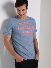 T-Shirt mit Print - Männer - dark green white fine stripe T-Shirt mit Print - Männer - dark green white fine stripe - 5 - TOM TAILOR