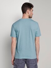 T-Shirt mit Print - Männer - teal grey fine stripe T-Shirt mit Print - Männer - teal grey fine stripe - 2 - TOM TAILOR