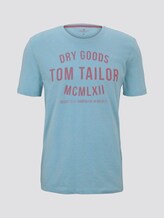T-Shirt mit Print - Männer - teal grey fine stripe T-Shirt mit Print - Männer - teal grey fine stripe - 7 - TOM TAILOR