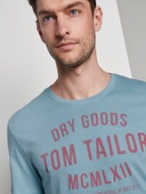 T-Shirt mit Print - Männer - teal grey fine stripe T-Shirt mit Print - Männer - teal grey fine stripe - 9 - TOM TAILOR