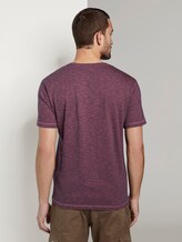 T-Shirt mit Print - Männer - burgundy navy fine stripe T-Shirt mit Print - Männer - burgundy navy fine stripe - 2 - TOM TAILOR