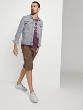 T-Shirt mit Print - Männer - burgundy navy fine stripe T-Shirt mit Print - Männer - burgundy navy fine stripe - 3 - TOM TAILOR