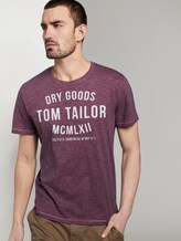 T-Shirt mit Print - Männer - burgundy navy fine stripe T-Shirt mit Print - Männer - burgundy navy fine stripe - 5 - TOM TAILOR