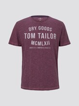 T-Shirt mit Print - Männer - burgundy navy fine stripe T-Shirt mit Print - Männer - burgundy navy fine stripe - 7 - TOM TAILOR