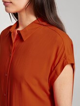 Kurzärmlige Bluse mit Kent-Kragen - Frauen - strong flame orange Kurzärmlige Bluse mit Kent-Kragen - Frauen - strong flame orange - 9 - TOM TAILOR