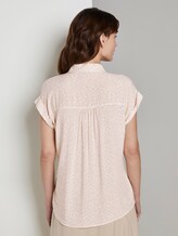 Kurzärmlige Bluse mit Kent-Kragen - Frauen - beige small leo design Kurzärmlige Bluse mit Kent-Kragen - Frauen - beige small leo design - 2 - TOM TAILOR