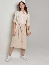 Kurzärmlige Bluse mit Kent-Kragen - Frauen - beige small leo design Kurzärmlige Bluse mit Kent-Kragen - Frauen - beige small leo design - 3 - TOM TAILOR