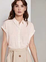 Kurzärmlige Bluse mit Kent-Kragen - Frauen - beige small leo design Kurzärmlige Bluse mit Kent-Kragen - Frauen - beige small leo design - 5 - TOM TAILOR