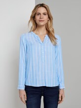 Strukturierte Bluse - Frauen - blue stripe vertical Strukturierte Bluse - Frauen - blue stripe vertical - 1 - TOM TAILOR
