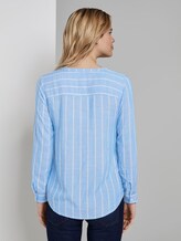 Strukturierte Bluse - Frauen - blue stripe vertical Strukturierte Bluse - Frauen - blue stripe vertical - 2 - TOM TAILOR
